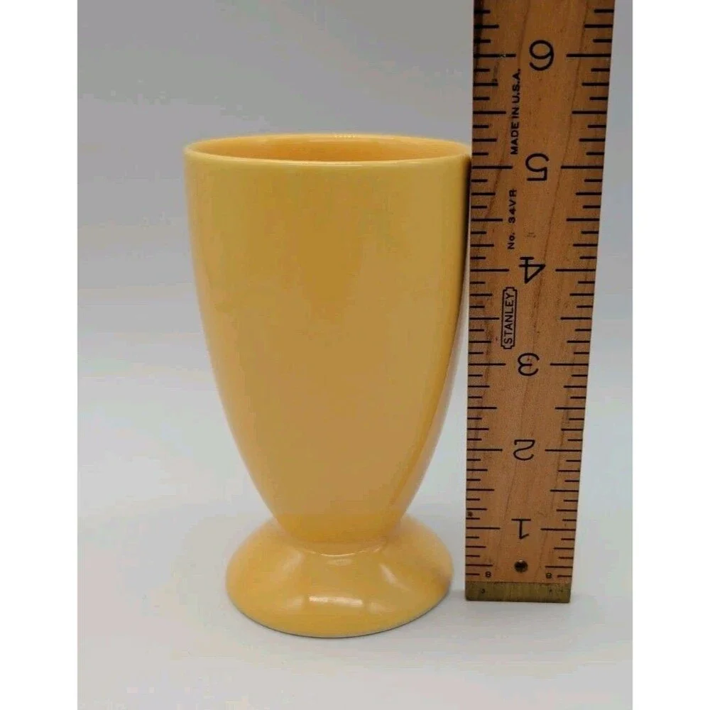 VTG Crate & Barrel Francfranc Yellow Pottery Tumblers Footed Cup Replacement